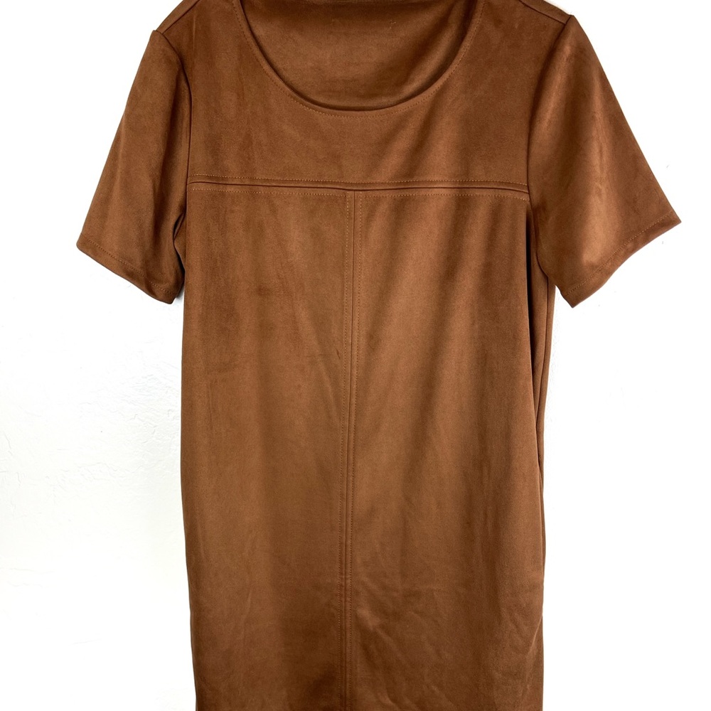 Mini Dress Ca M faux suede with pockets